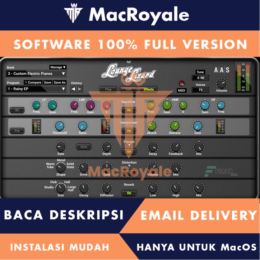 [MacOS] Applied Acoustics Systems Lounge Lizard EP Full Version Lifetime Full Garansi