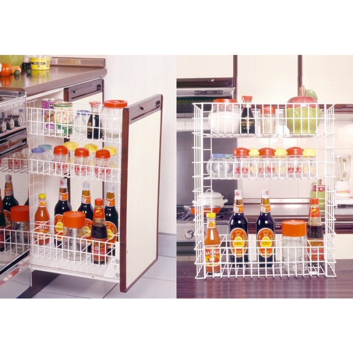 Rak Dapur Serbaguna Tempat Botol Kecap dan Saos Modeline