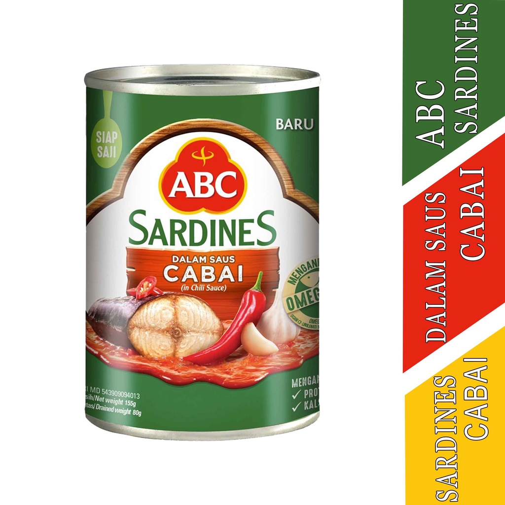 

IN CHILI SAUCE 155g- ABC SARDINES- DALAM SAUS CABAI