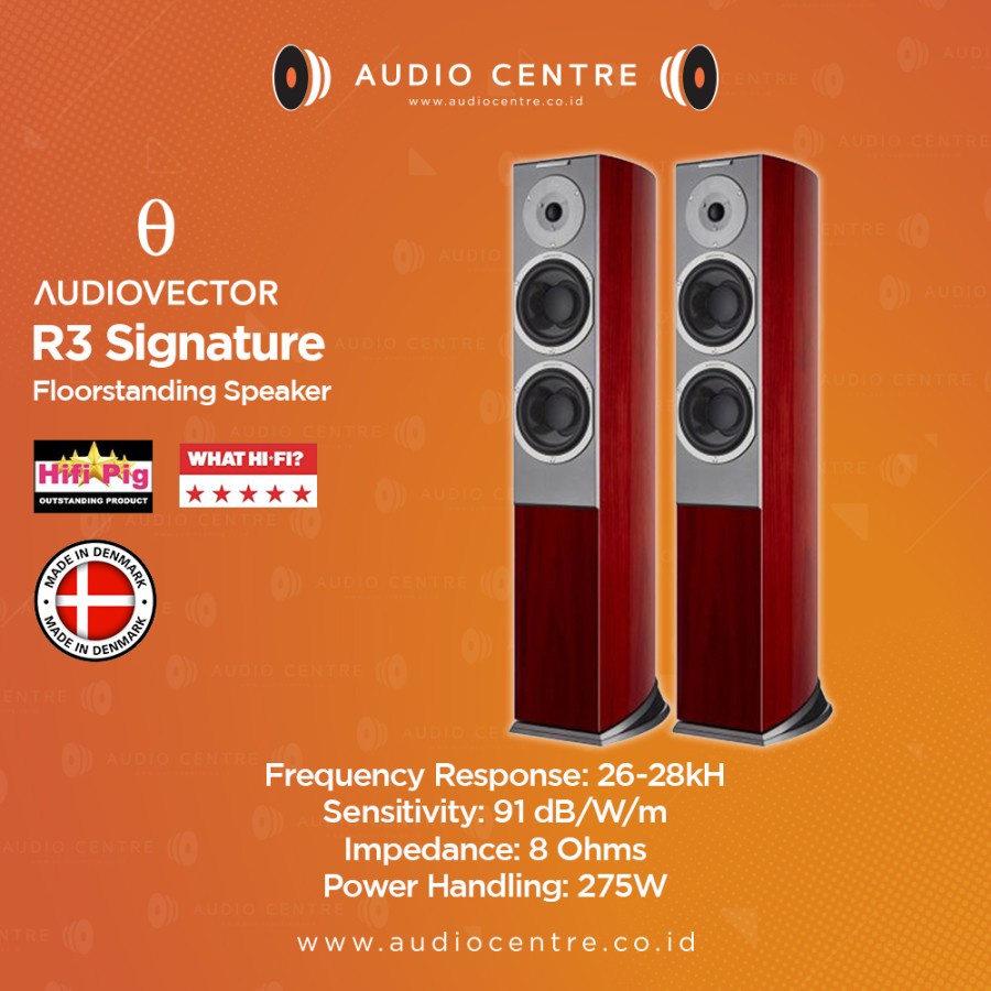 Audiovector R3 R 3 Signature Floorstanding Speaker made in denmark