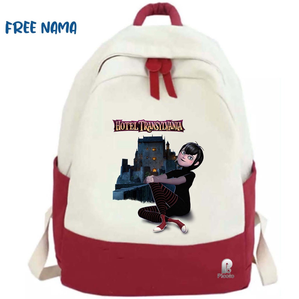 TAS RANSEL BACKPACK ANAK SEKOLAH MOTIF KARTUN HOTEL TRANSYLVANIA UNISEX (FREE NAMA)