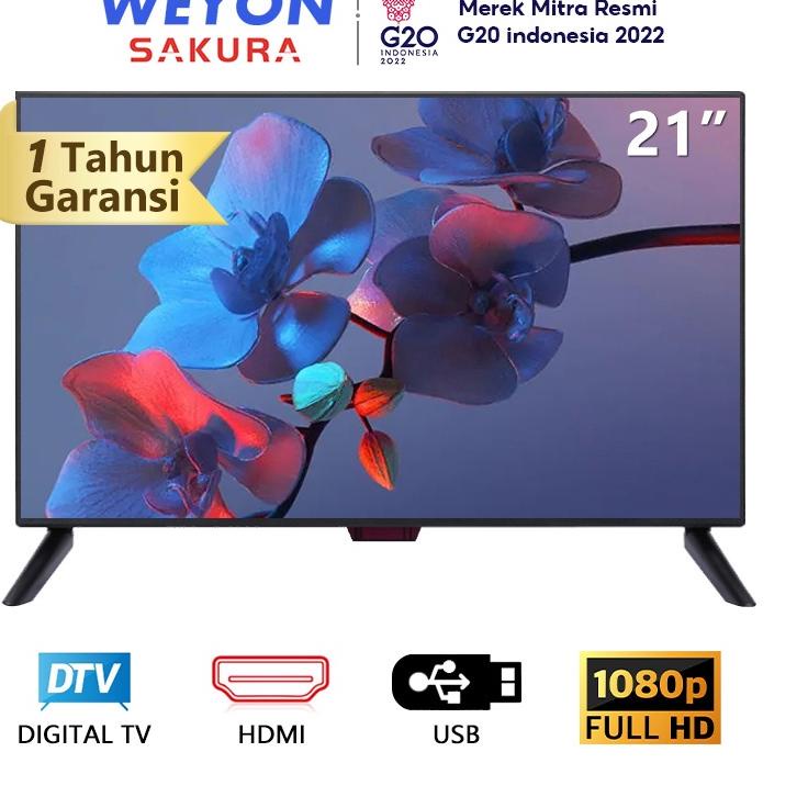 Best ProdukWeyon Sakura LED Monitor 21 inch layar komputer Gaming Monitor tv led 21 inch digital tv♪