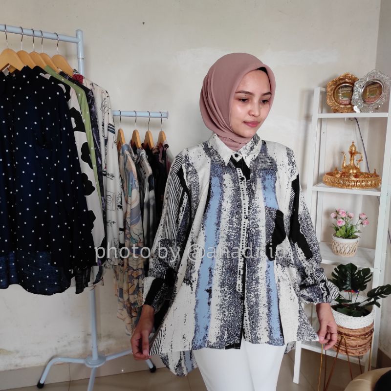 PATTERN OVERSIZE BLOUSE MOTIF PAPER - KEMEJA MOTIF - KEMEJA OVERSIZE - KEMEJA BASIC