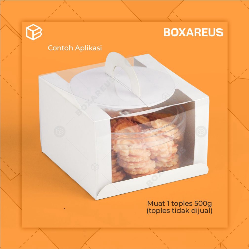 Gable Mika Kotak Kue Cake Box Mini Cake Kemasan Packaging  | 4151510 WHITE (20pc)