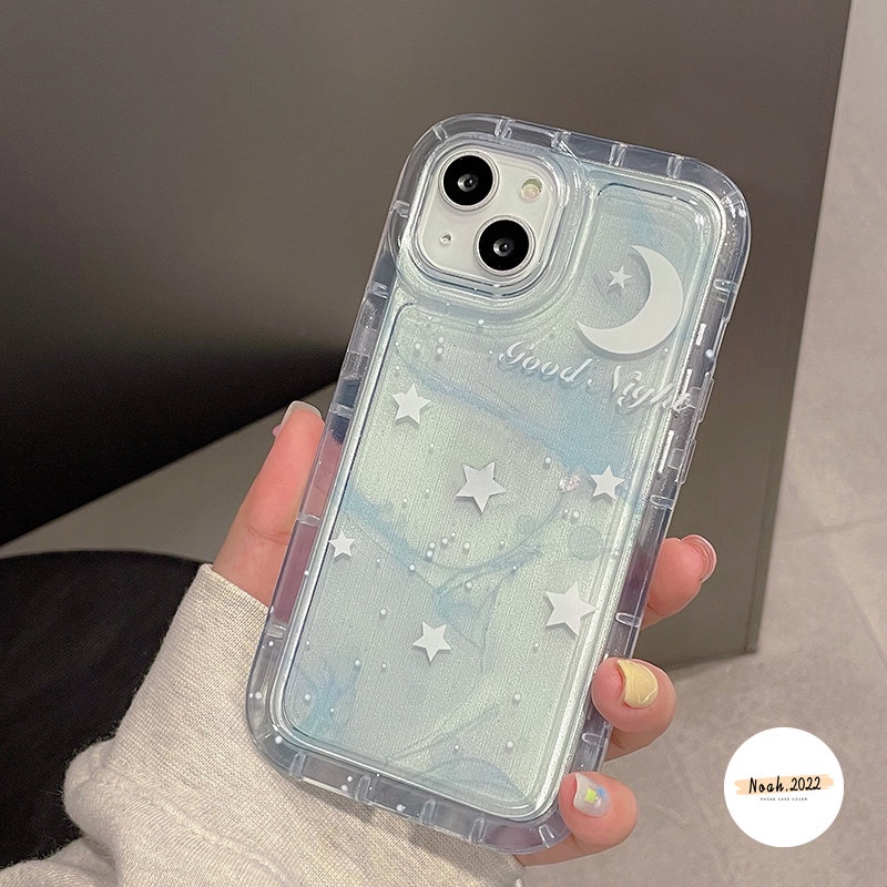 Stars Moon Couples Case Untuk Realme C55 C15 C35 C11 C33 C30 C20 C25s C12 C25 C25Y C3 C17 C20A C21Y 5i 6i 7i 5 5s Shockproof Airbag Fantasy Lukisan Langit Berbintang Bening Lembut TPU Cover