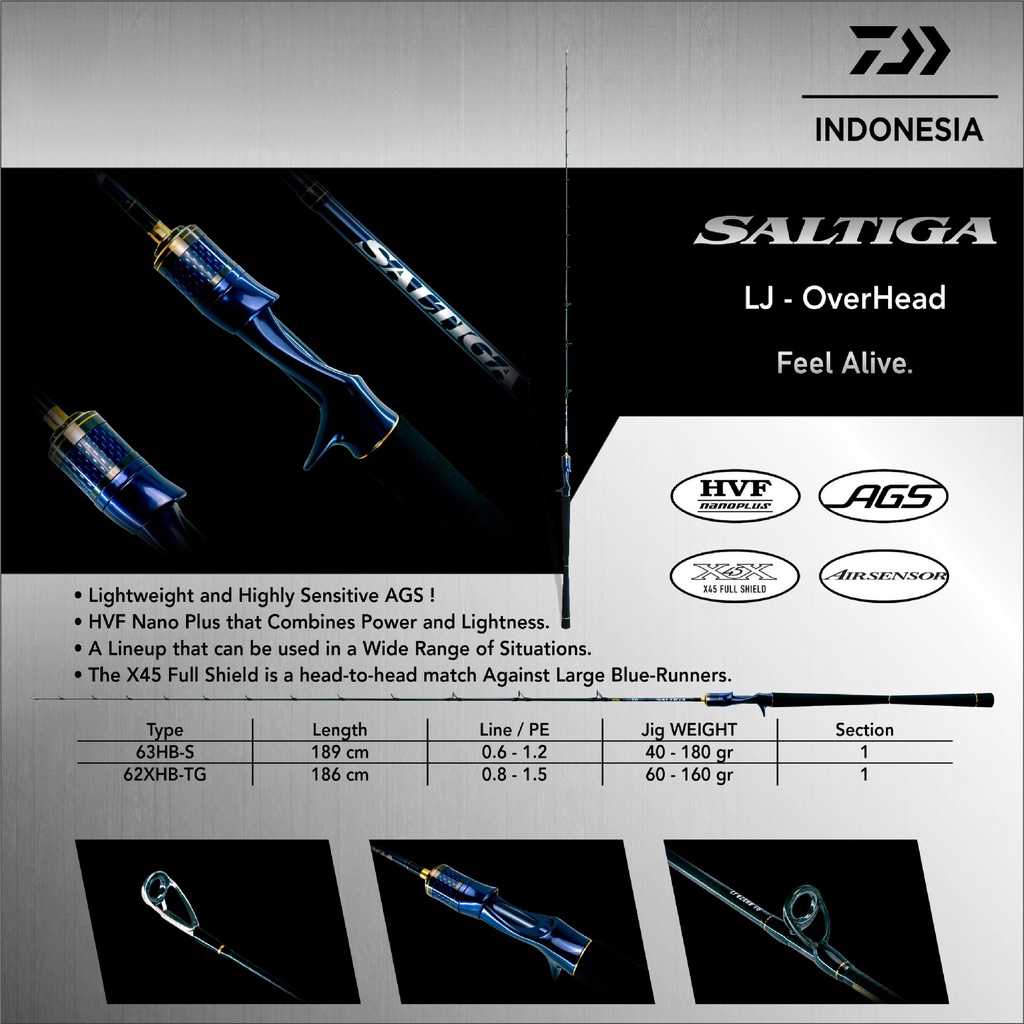 Rod Joran Light Jigging Daiwa Saltiga LJ OH Series