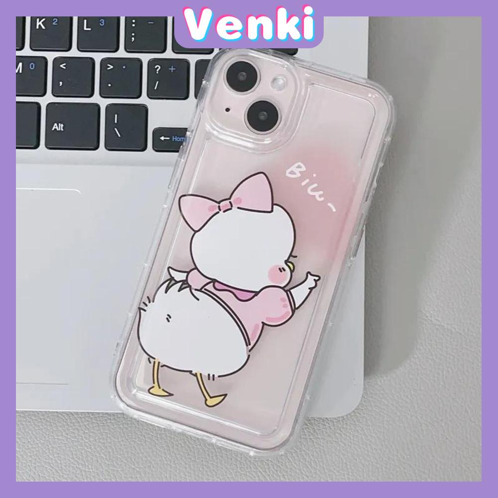 Case iPhone 14 Pro Max Soft TPU Clear Pink Blue Jelly Airbag Case Cute Cartoon Couple Duck Camera Protection Shockproof For iPhone 14 13 12 11 Plus Pro Max 7 Plus X XR