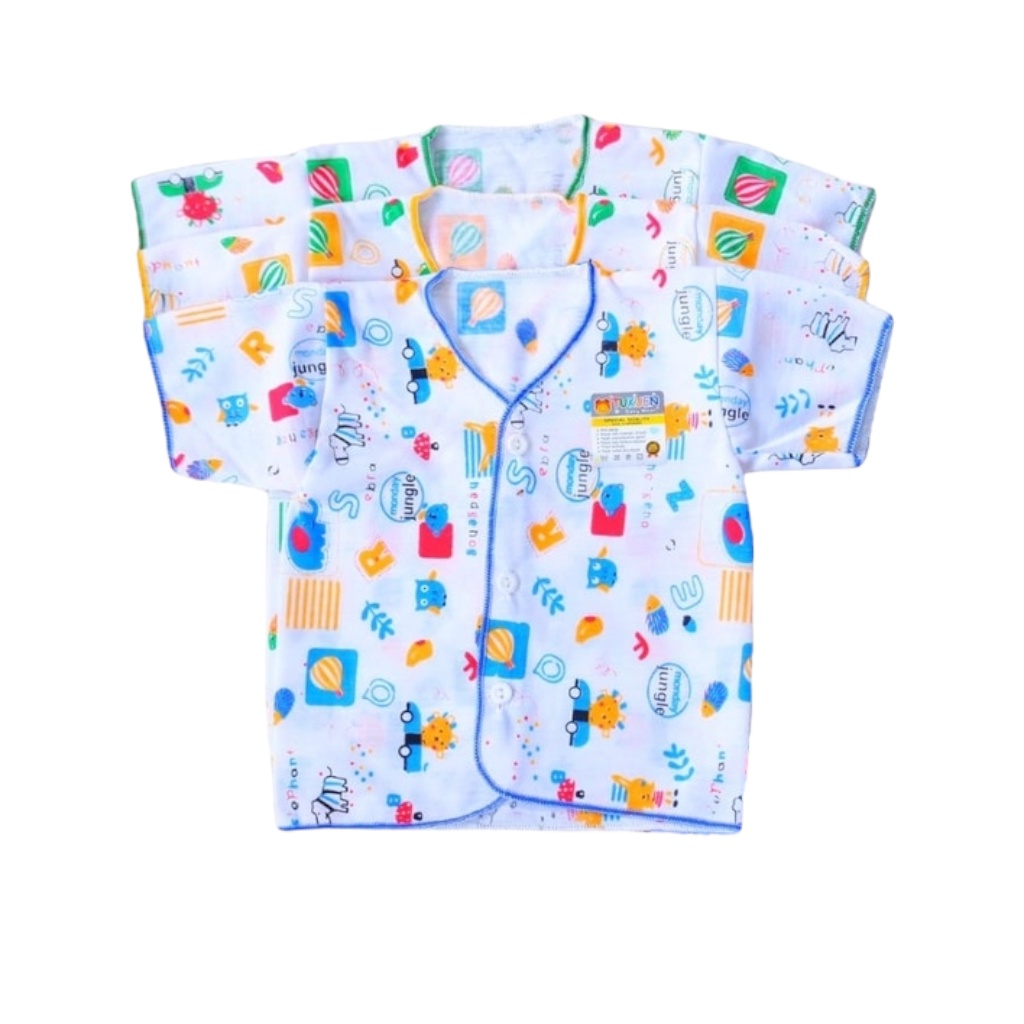 (BJ002) Isi 3pcs Baju Pendek Bayi