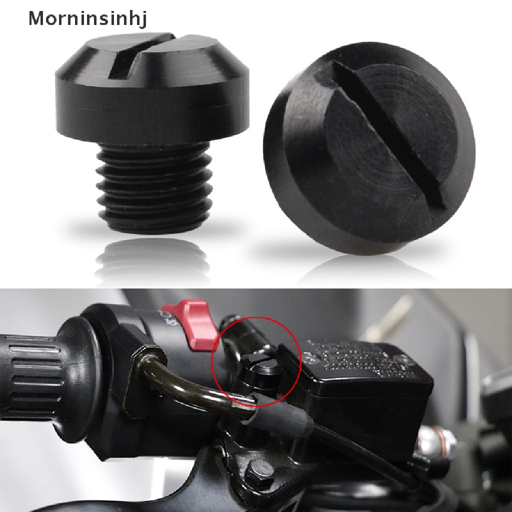 Mornin 2pack Motor CNC Aluminium M10 Lubang Cermin Plug Screw Mirror id