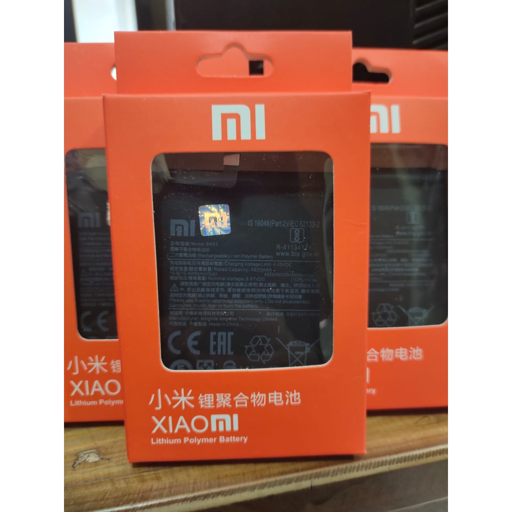 Battery Baterai Xiaomi BN 53 Redmi Note 9 Pro Redmi Note 10 Pro model BN53 5020 Mah Original 100% DISTRIBUTOR