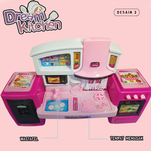 Mainan Anak Masak-Masakan/  Mainan Dream Kitchen 2in1 021-1A