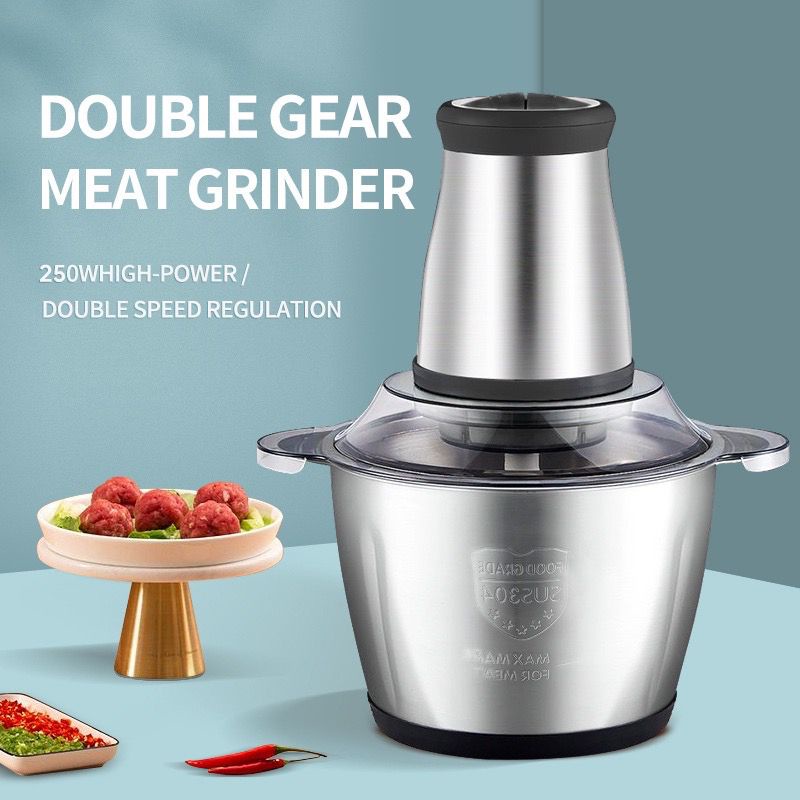 Chopper Serbaguna - Blender Daging Stainless 2.L / Meat Grinder Blender STAINLESS - Import China