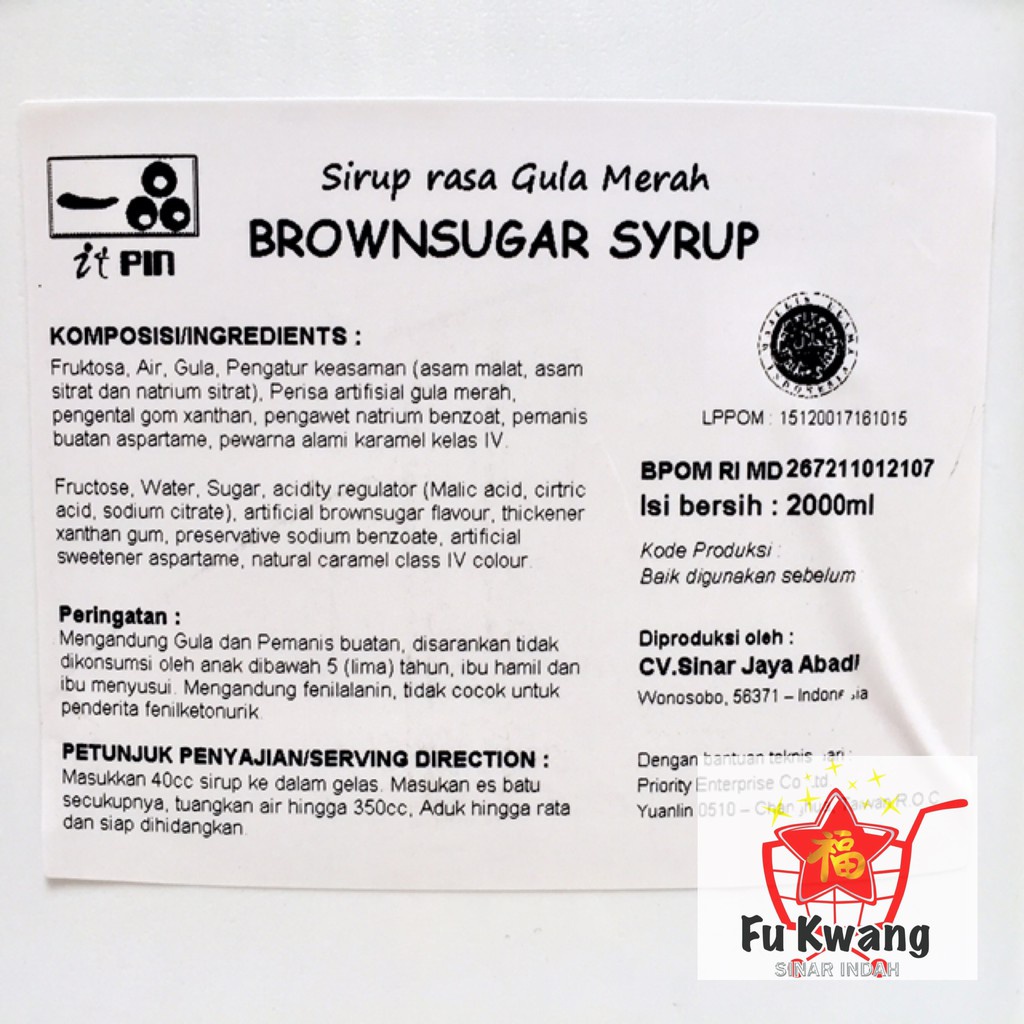

✨NEW✨ -[Khusus Gosend] Brown Sugar Syrup Sirup Gula Merah Aren Kental 2 liter- 1.1.23
