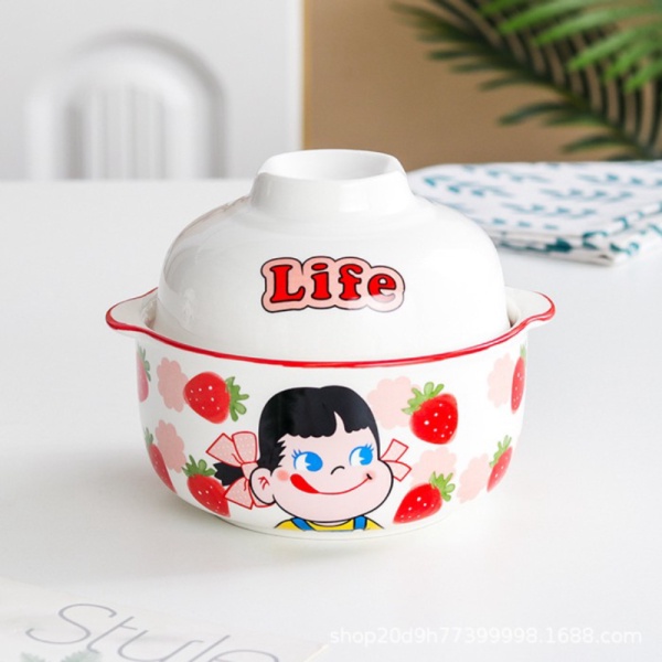 

Unik ARAMI Ceramic Cartoon Character Japanese Bowl Mangkok Keramik Mie Sup - Peko-chan Limited