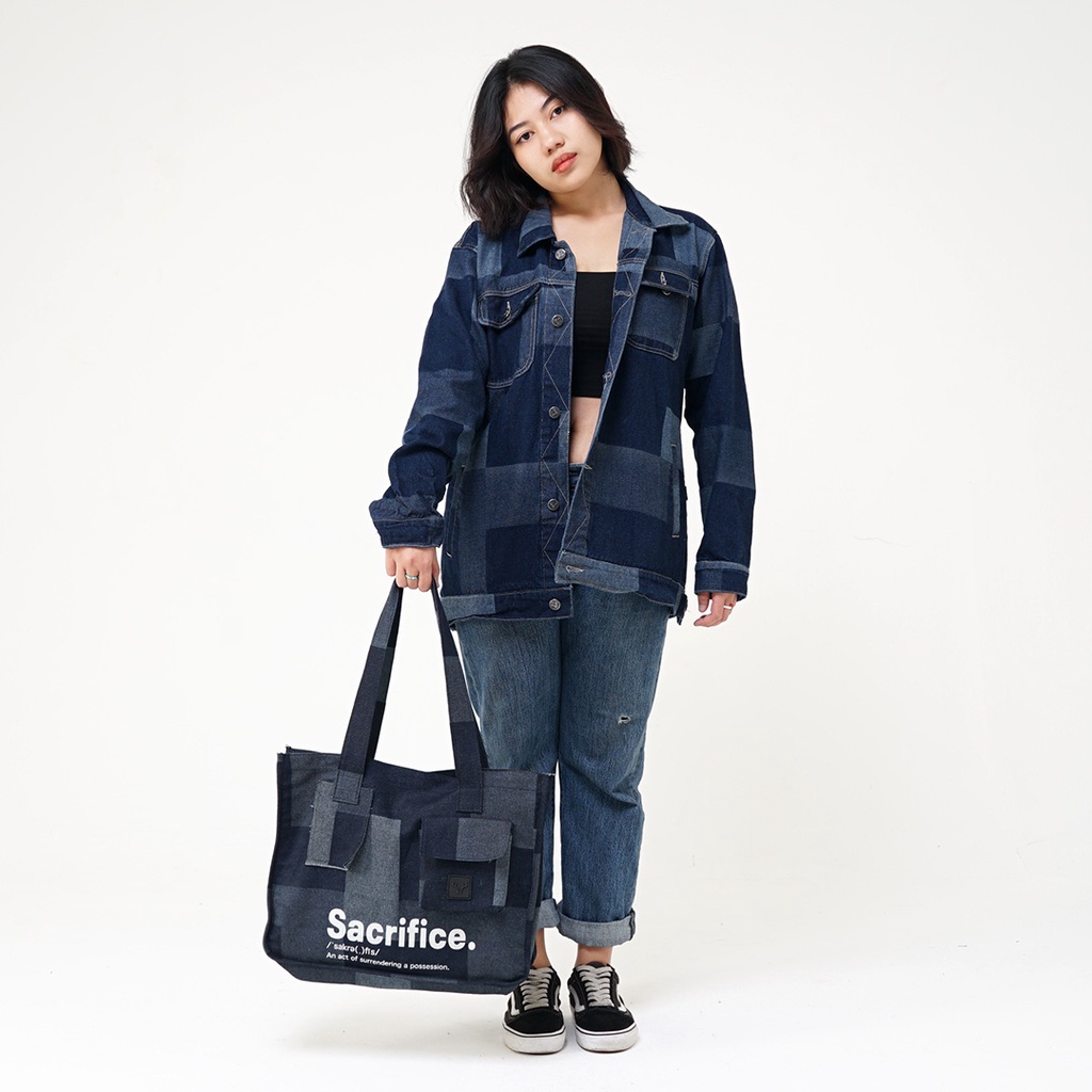 Whoopculture &quot;SICA&quot; 14oz Denim Tote bag