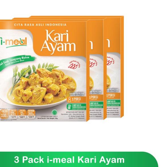 

✹ I-Meal Paket Kari Ayam Isi 3 Siap Saji ❂