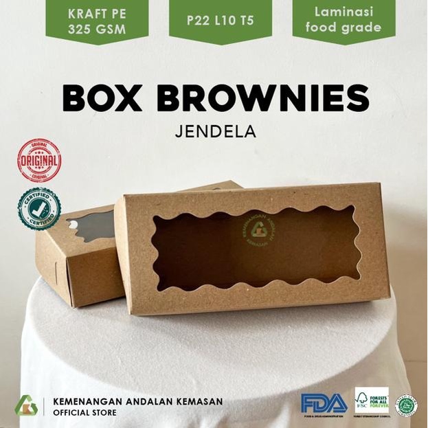 

Box Brownies Jendela 22X10X5 Dus Brownies Wadah Browies Laminasi Food Grade (WAJIB MEMBELI EXTRA PACKING)