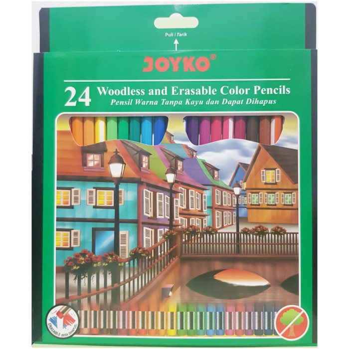

Terlaris Pensil Warna 24 Warna Bisa Di Hapus Joyko Cp-115 Erasable