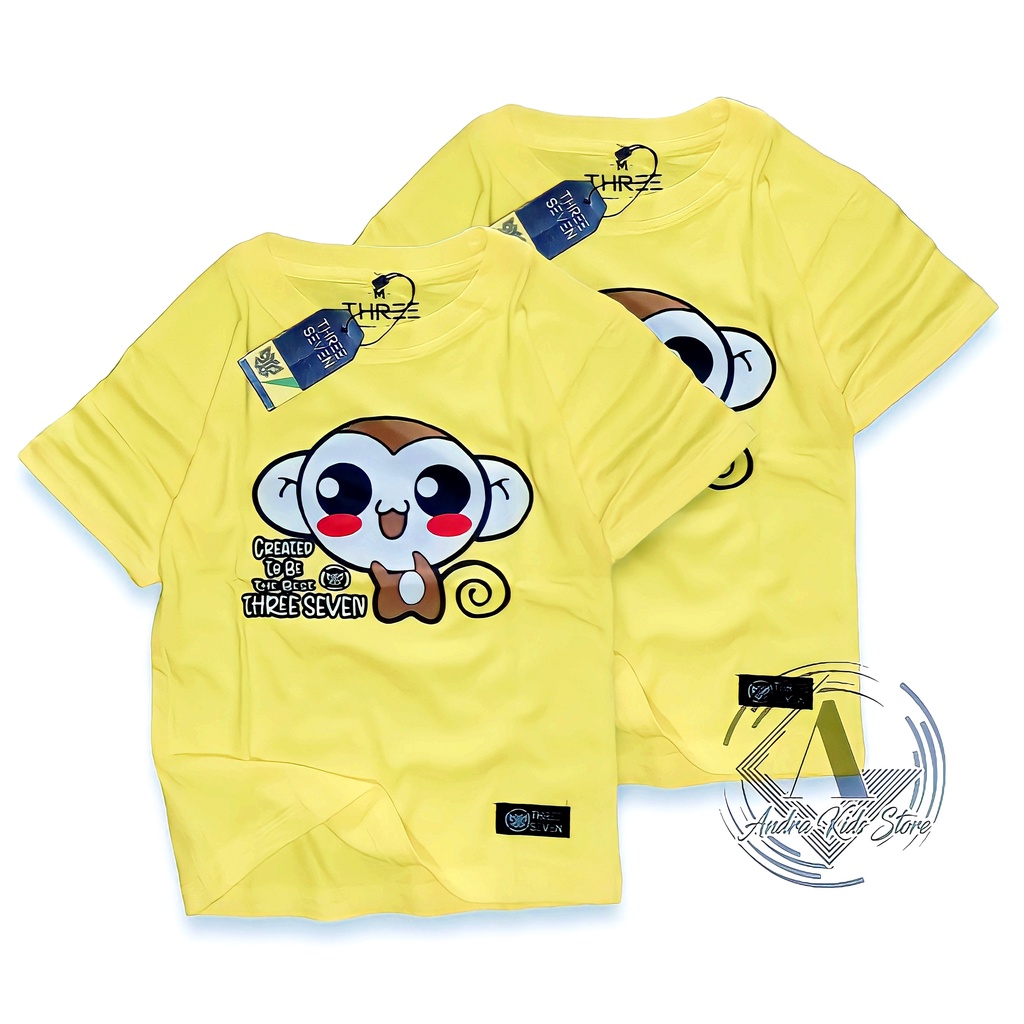 Kaos distro anak usia 1-10 tahun yellow monkey