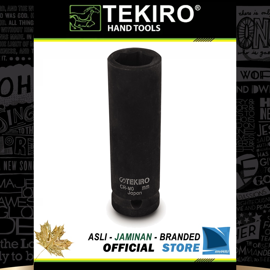 Mata Soket PANJANG PUKUL 8 ~ 28 mm 1/2&quot; inch DR 6 PT / DEEP IMPACT Socket Sock Sok Spanner TEKIRO