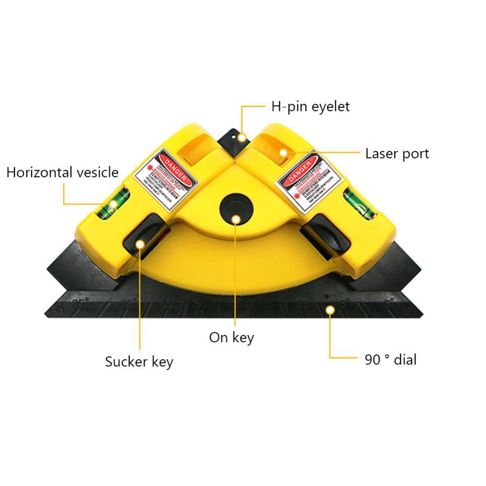 Lanfy Laser Level Alat Ukur Sudut Kanan Tile Leveling System Untuk Karpet Lantai Kayu Keras Square Laser Marking