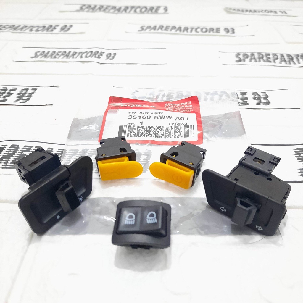 Tombol Saklar Lampu 1 Set Honda Blade revo Supra x 125 spacy Beat Vario 110 Karisma Original