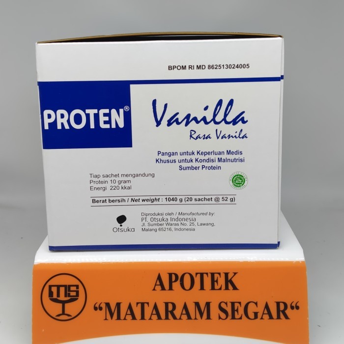 

[ COD ] Proten Vanilla Per Box isi 20 sachet