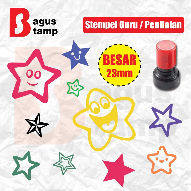 

Stempel Guru Bintang [BESAR] Star Teacher Stamp Penilaian Rewards TK SD Anak Paud