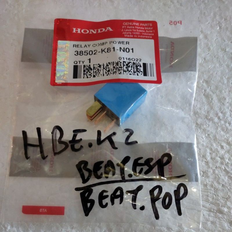 Relay Kaki 5 Beat ESP, Beat POP,Scopy ESP Asli Original AHM