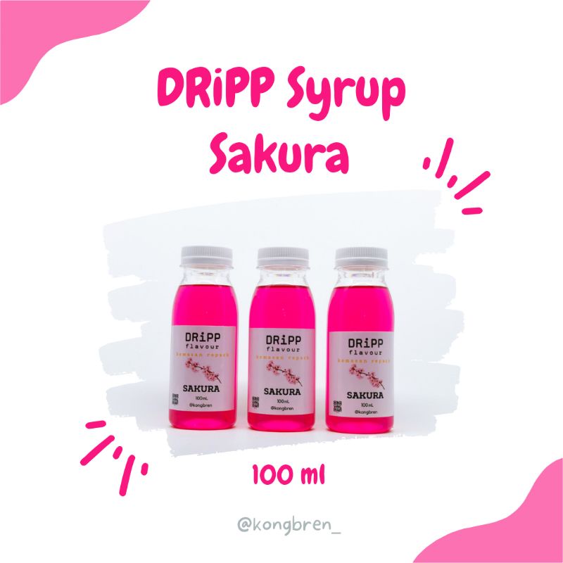 Dripp Syrup Sakura Repack 100ml - Sirup Dripp Sakura 100 ml