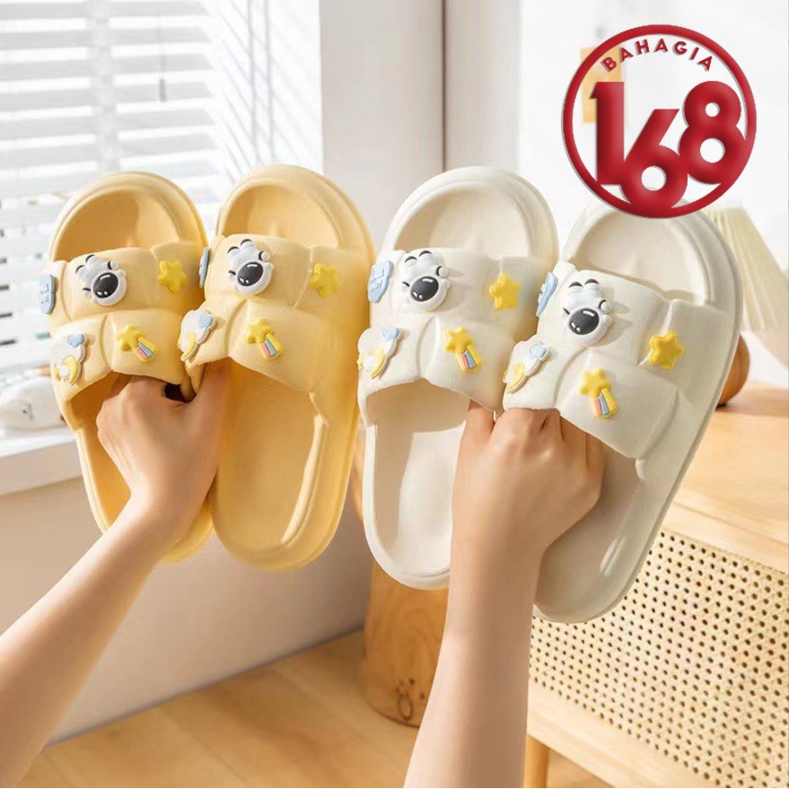 Sandal Karet Jelly Korea Wanita Sendal Slop Rumah Kekinian Anti Slip Import model Astronaut