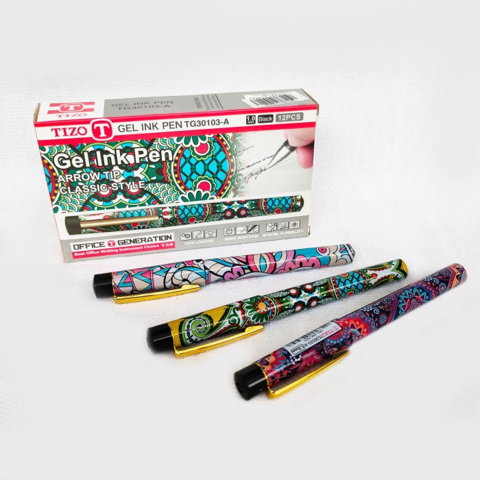 

BISA COD Gel Pen TIZO motif batik 12 pcs