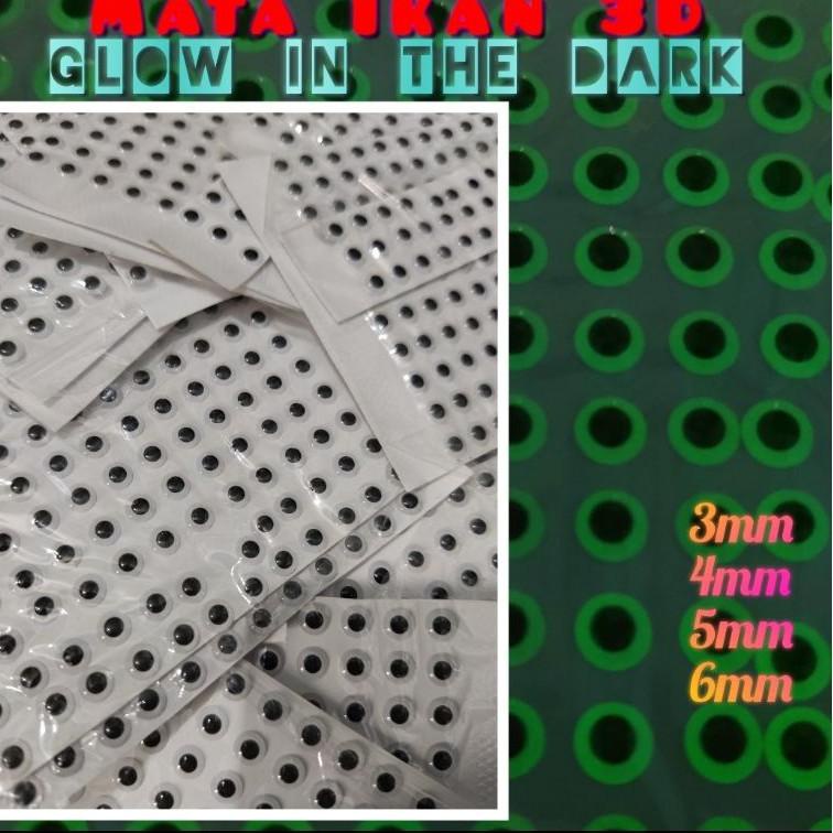 R85 Sticker Mata Ikan Glow In The Dark 3D Stiker Mata Lure GID NEW PRODUCT ㄻ