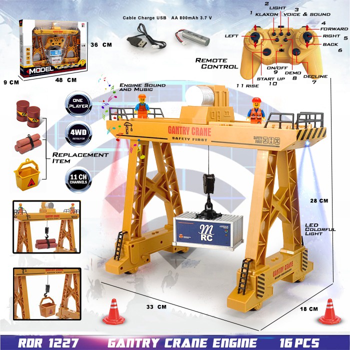 PROMO RDR1227 RC Crane Mobil Alat Berat Mainan Anak Mobil Remote Control Radio Control Hobi Koleksi Remot Kontrol