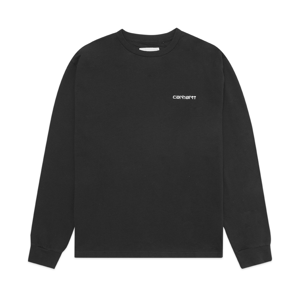 CHT WIP Embroidered Text Long Sleeve T-Shirt Black