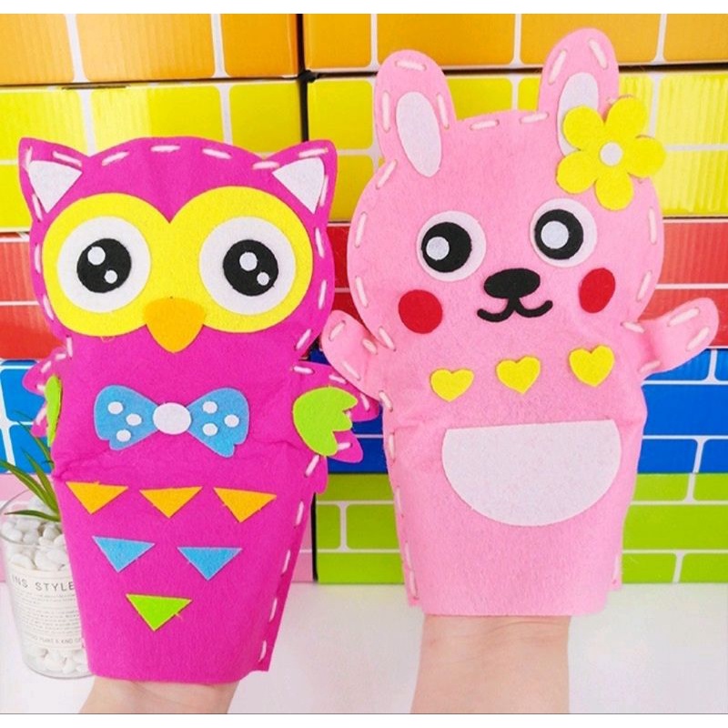 Mainan Edukasi DIY Montessori Anak Membuat Puppet Boneka Tangan