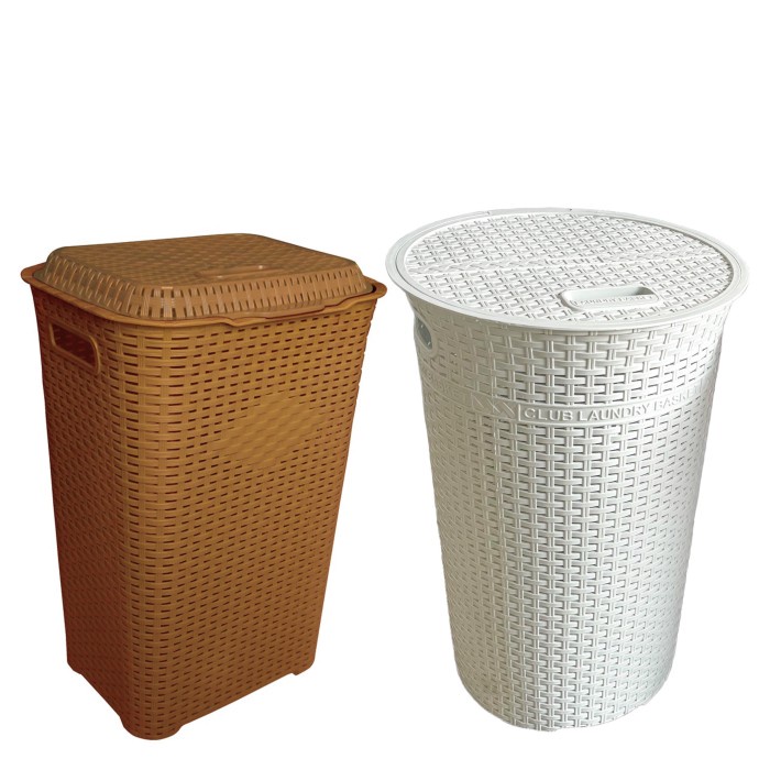Laundry Bag Keranjang Baju Keranjang Laundry Club Motif Rotan