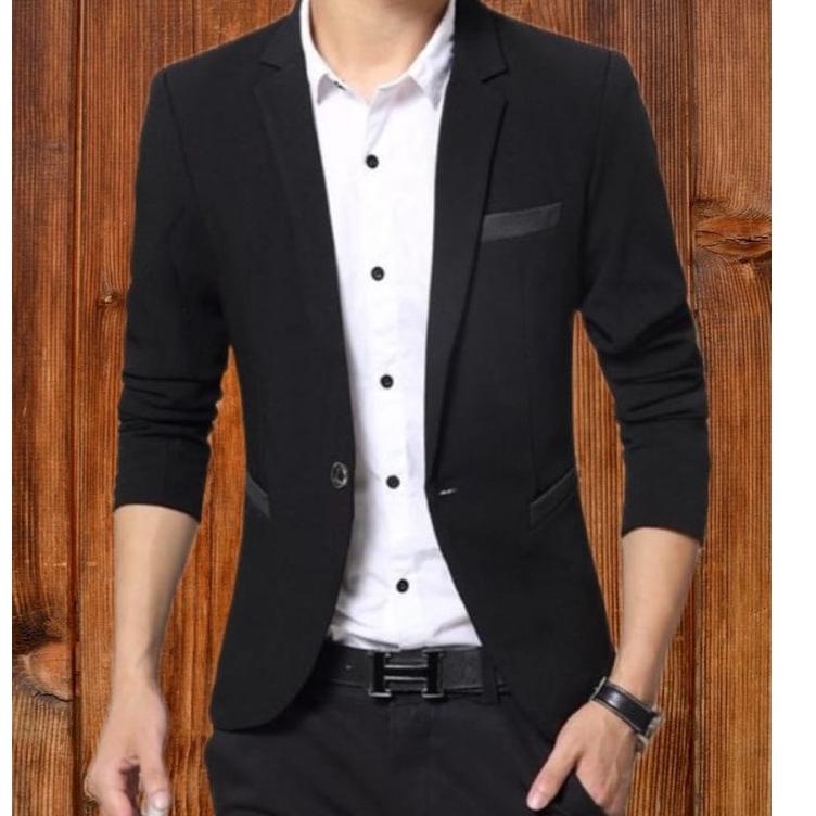 Terlarisss.. JAS RESMI JAS FORMAL JAS NIKAH BLAZER PRIA BLACK TWIST 70