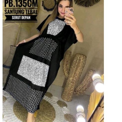 ✻ Daster / Daster Lowo Super Jumbo LD 150cm / Daster Monokrom Hitam Putih / Daster Lowo Serut / Dast