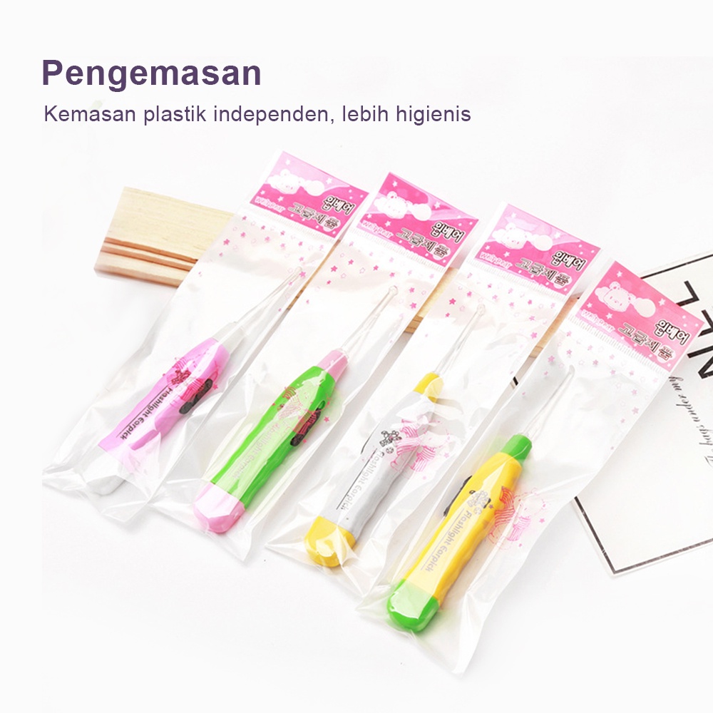 Lakhu korek telinga led bayi Pembersih Telinga /kuping earpick led
