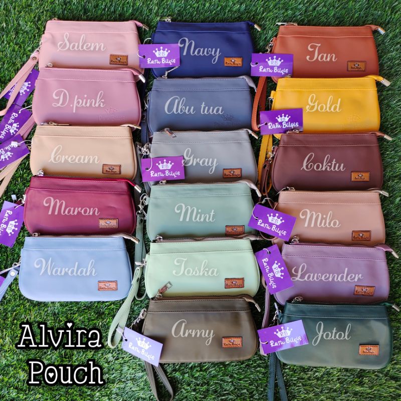 Ratu Bilqis - Alvira Pouch Tas  Dompet Wanita Waterproof Bahan Chocoly