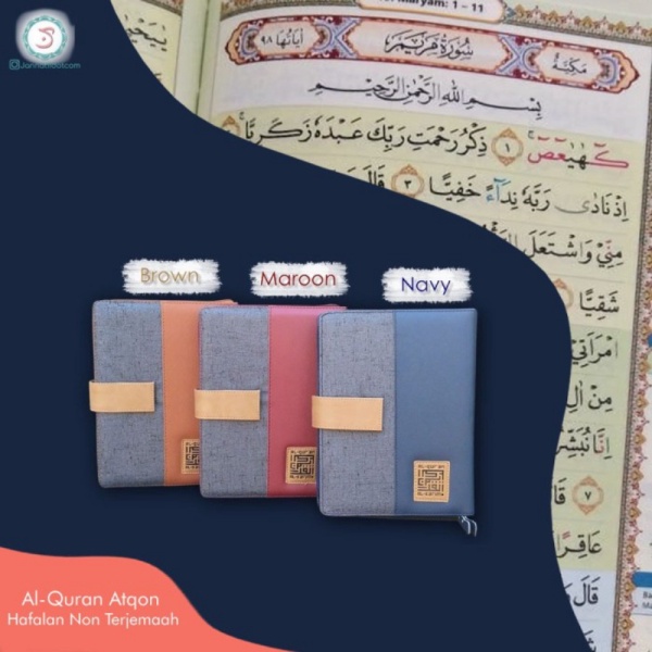 B6 Terjemah Quran Jannatii Brown Promo A6 10x14 Atqan Non - Hafalan Diskon kecil Quran -