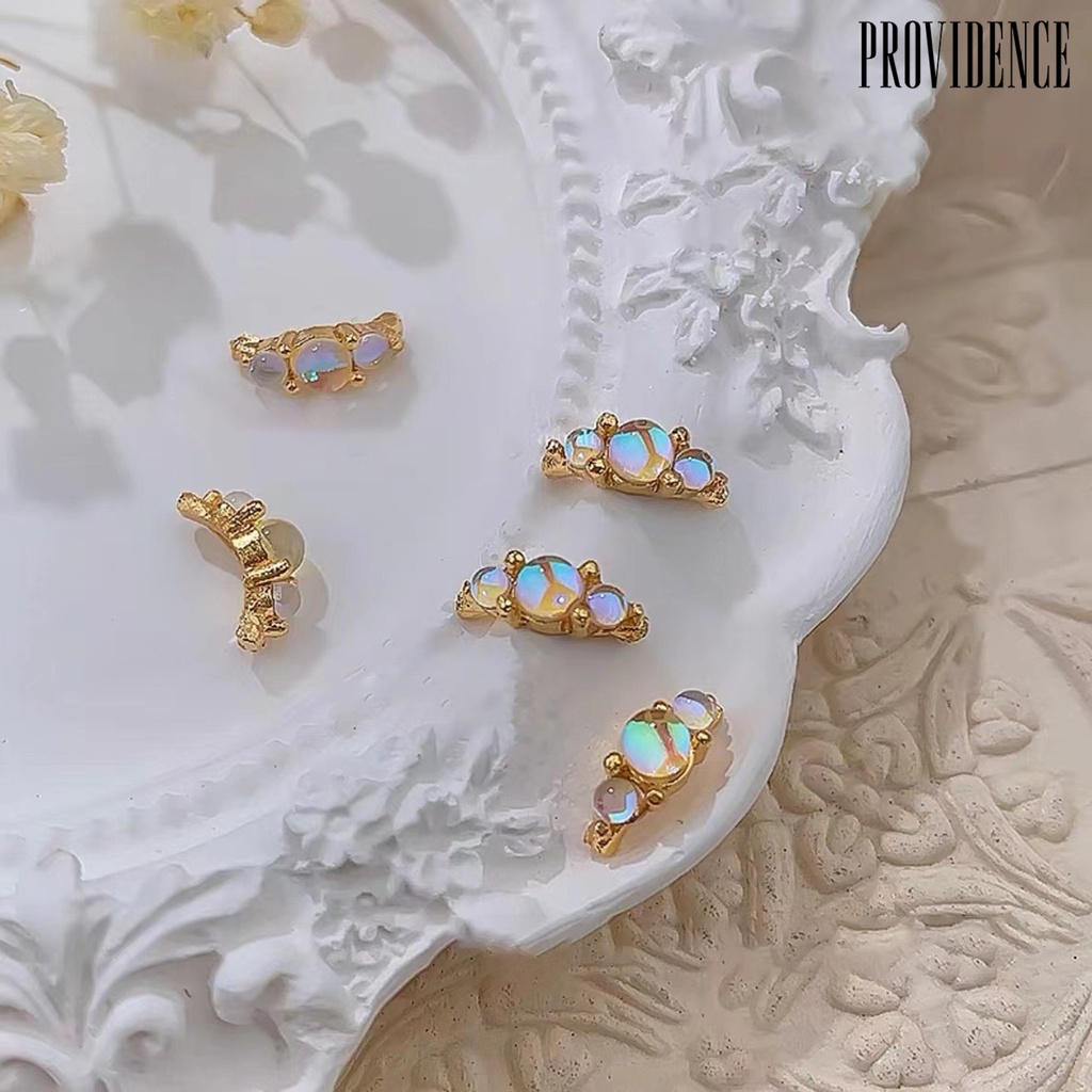 Providence 5 Pcs Kuku Berlian Imitasi Bersinar Stunning Efek Visual Tiga Dimensi Tidak Jatuh DIY Gloss Tinggi Mempesona Kuku Paduan Ornamen Manicure Design Perlengkapan Kuku