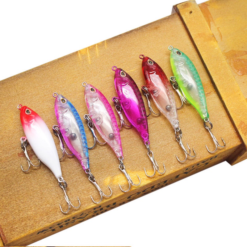 5pcs Kotak Memancing Umpan Pensil Ikan Kecil 4.5cm/3.3g Mengambang Keras Swimbait Bass Wobbler Umpan Buatan Tackle