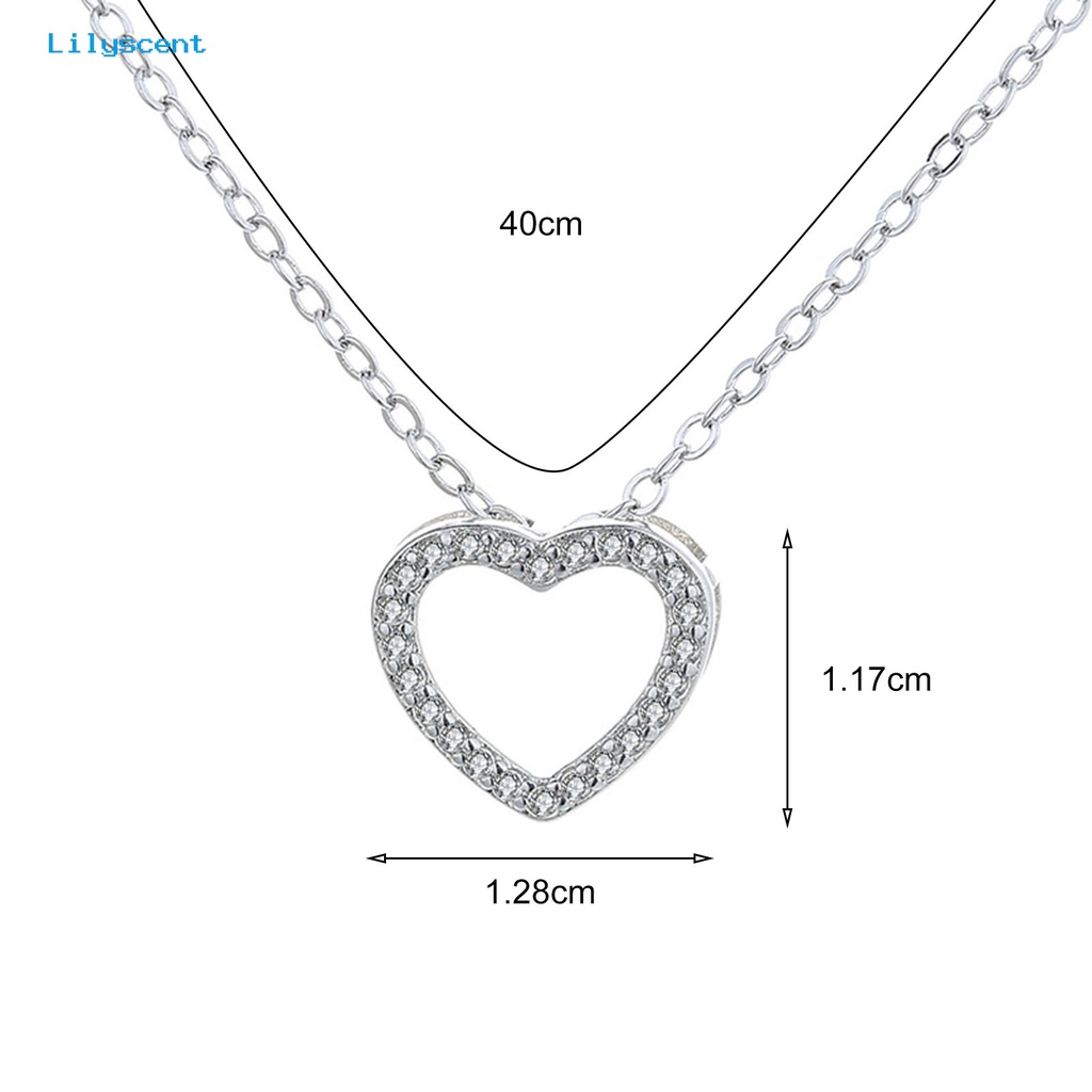 [LS] Liontin Kalung Rantai Salib Berbagai Memakai Metode Berbentuk Hati Geometris Berlian Imitasi Berdandan Anti Karat Berongga Hati Liontin Kalung Perhiasan Aksesori