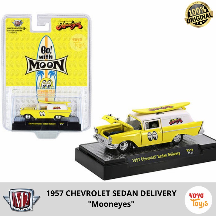 Terlaris M2 Diecast 1/64 1957 Chevrolet Sedan Delivery Mooneyes Santa Fe