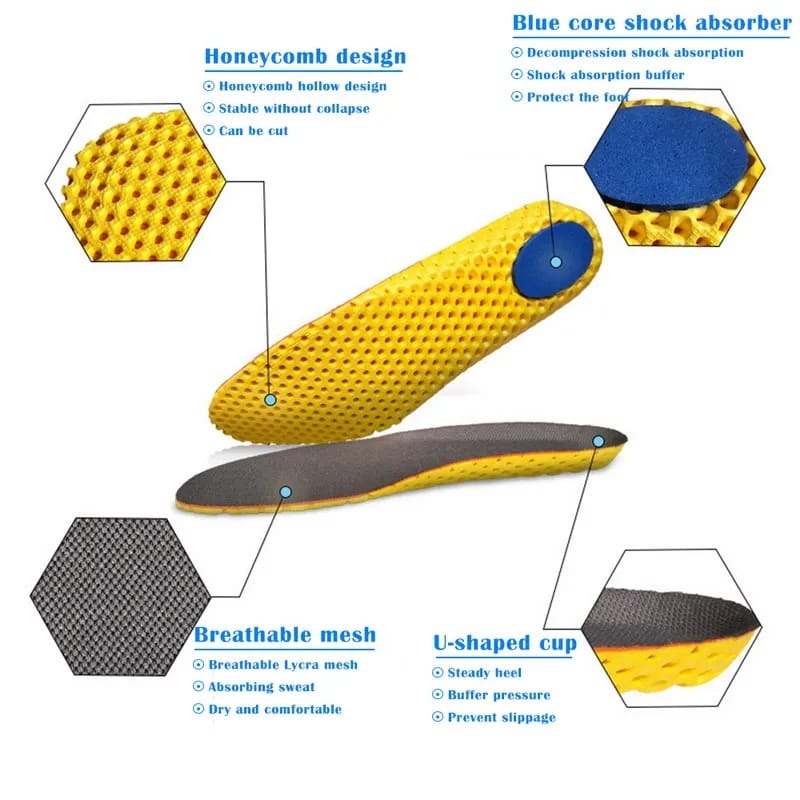 INSOLE SEPATU PRIA DAN WANITA ALAS SEPATU EMPUK SOL SEPATU ANTI AIR UNTUK OLAHRAGA SOL ANTI PANAS