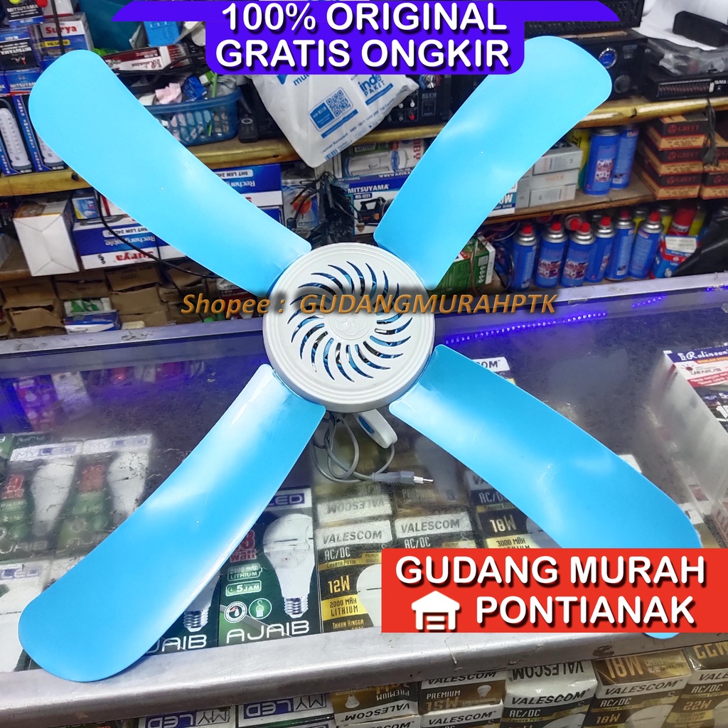 Kipas angin gantung minifan helifan 30w 4 sayap empat daun kipas baling mini fan hely fan