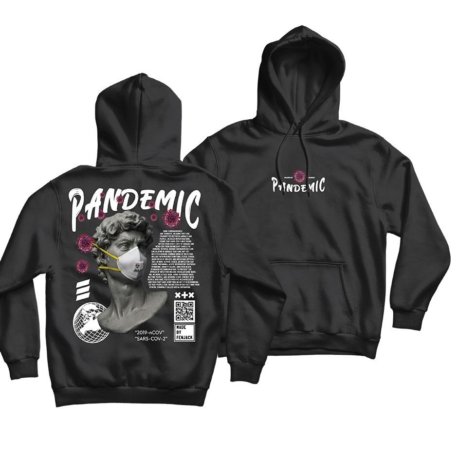Rekomendasi FENJACK Hoodie Jumper PANDEMIC (Sablon) M -XXL (Pria & Wanita)