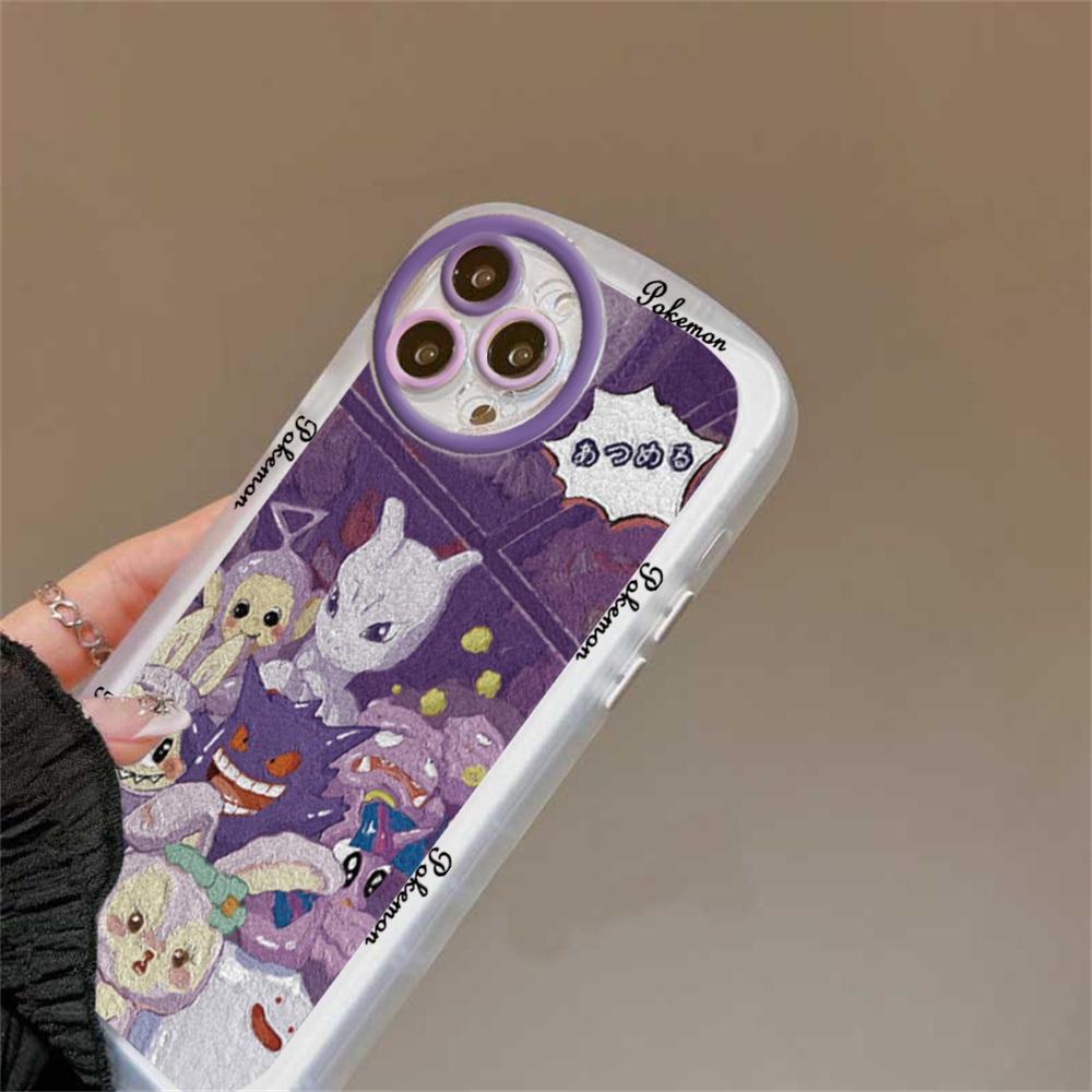 IPHONE Soft Case Kompatibel Untuk Iphone11 11 Pro 11 Pro Max12 12 Pro 12 Pro MAX IPhone13 Pro MAX X XR XS MAX 6 6S 7 8 Plus SE 2020 Pokemon Dan StellaLou Lukisan in Purple TPU Cover